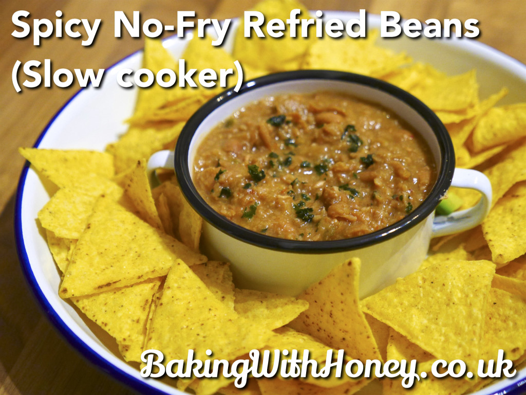 Vegan Spicy No-Fry Refried Beans (Slow Cooker)