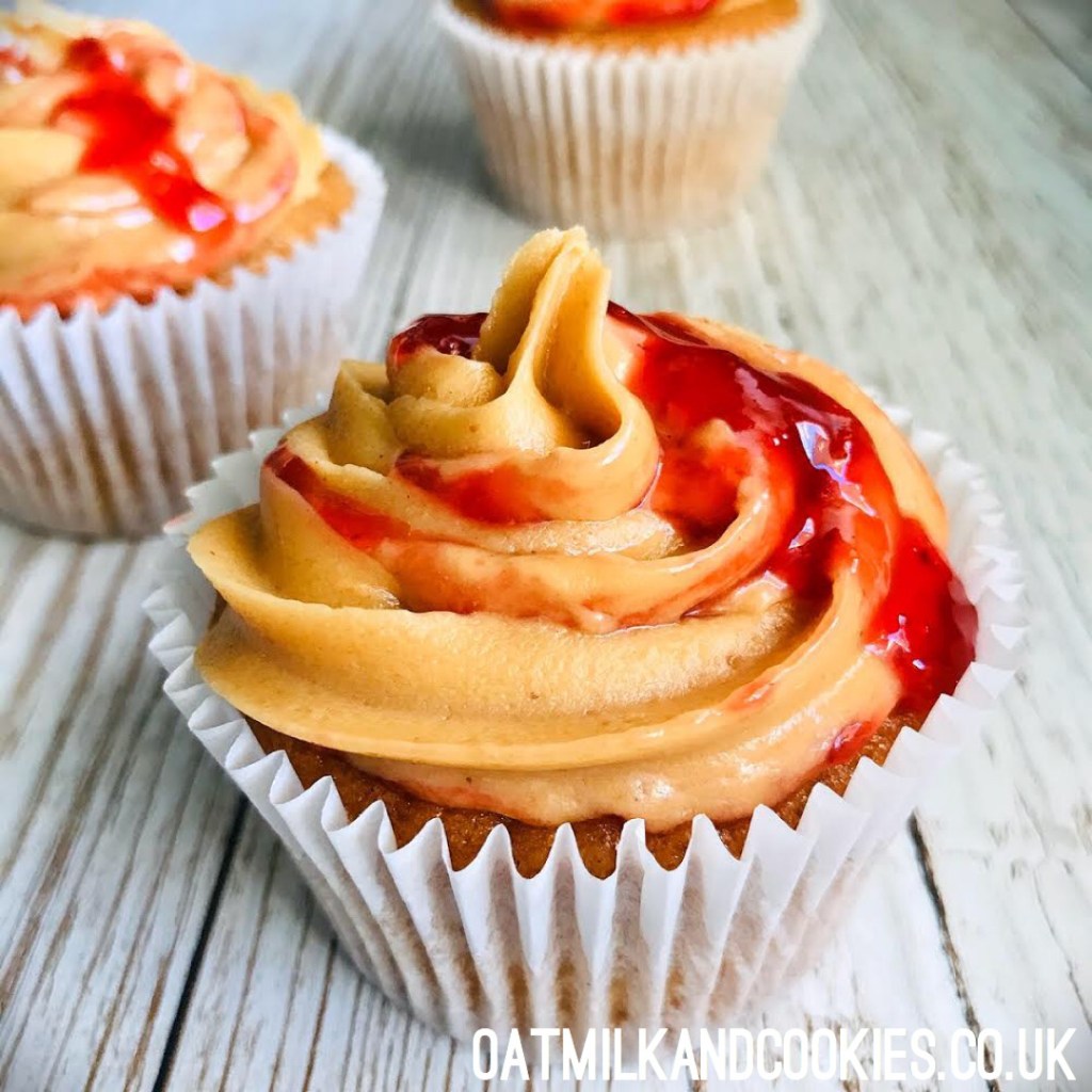 Peanut Butter & Jam&nbsp;Cupcakes