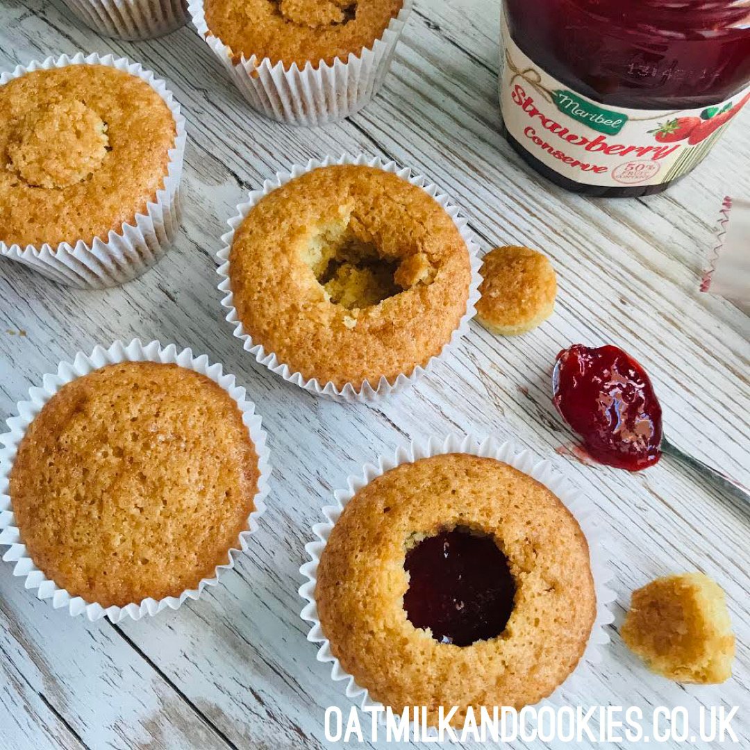 Vegan Peanut Butter & Jelly Cupcakes