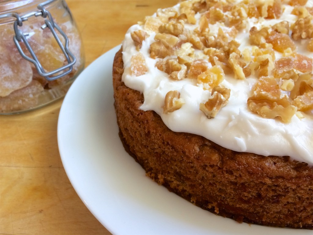 vegan Nigella Ginger & Walnut Carrot Cake recipe