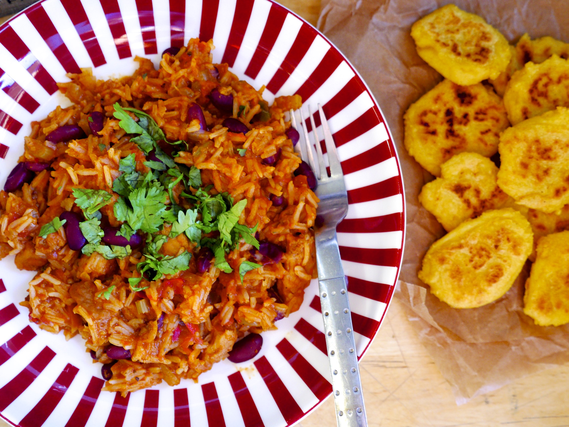 Vegan Jambalaya + Johnnycakes
