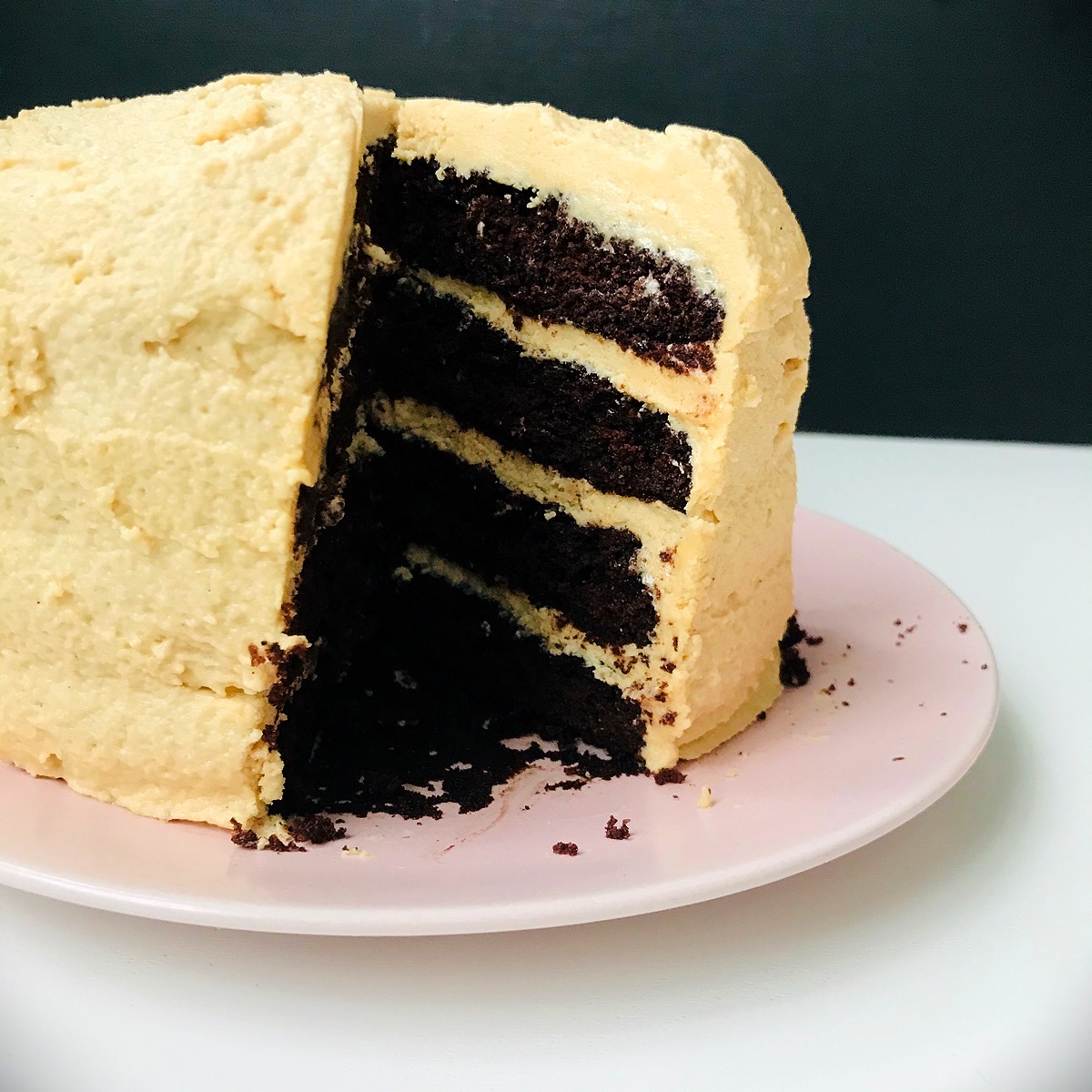 Veganising Nigella: Chocolate Peanut Butter Cake