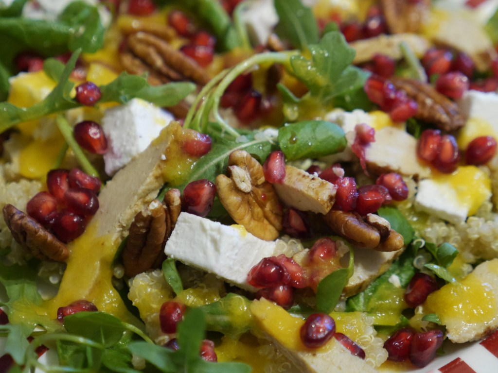 Quinoa Salad with Peach, Pomegranate &&nbsp;Pecans