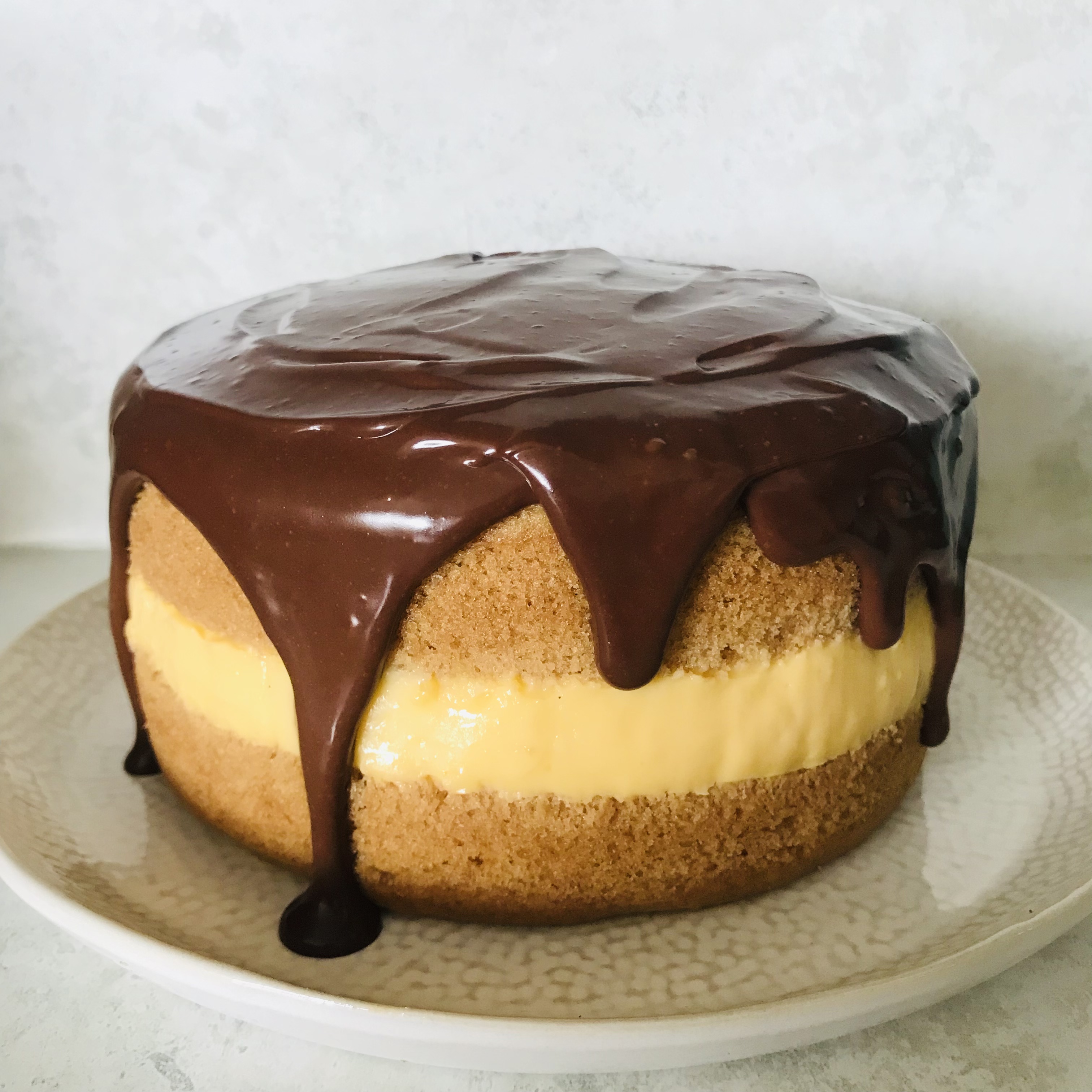 Vegan Boston Cream Pie